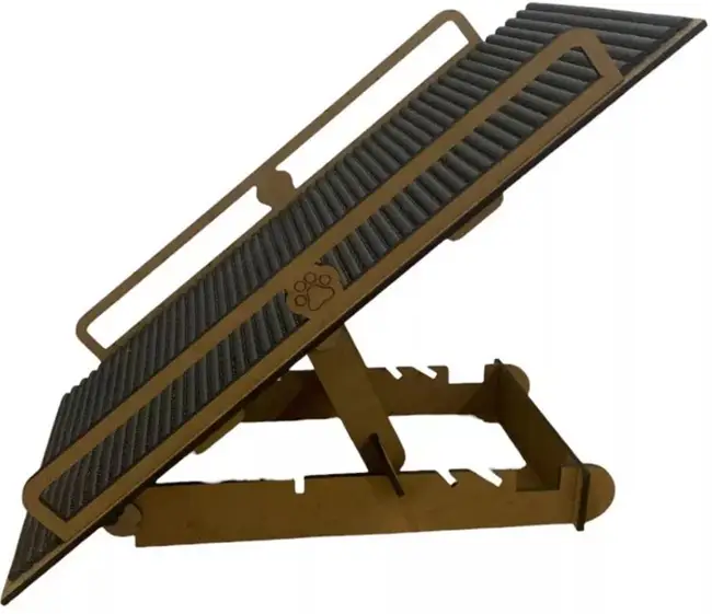 Rampa Para Cachorros Antiderrapante Madeira Resistente Com Regulagem de Altura